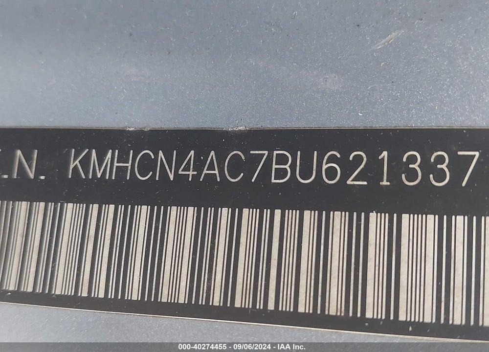 2011 HYUNDAI ACCENT GLS VIN: KMHCN4AC7BU621337