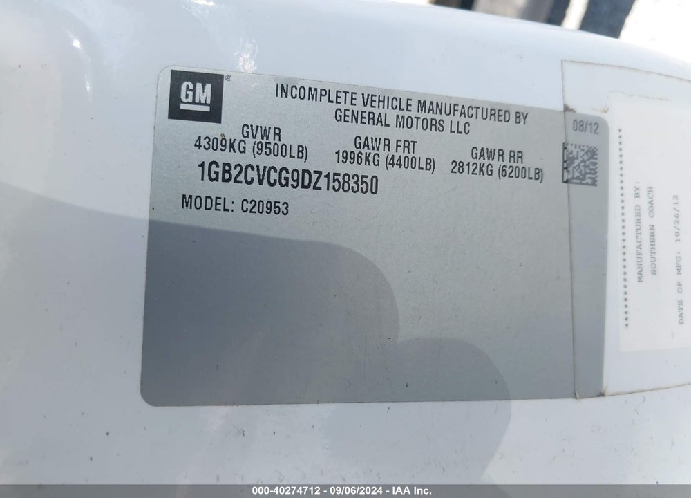 2013 CHEVROLET SILVERADO 2500HD WORK TRUCK VIN: 1GB2CVCG9DZ158350
