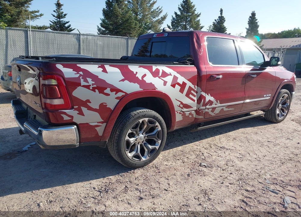 2019 RAM 1500 LIMITED 4X4 6'4 BOX VIN: 1C6SRFPT1KN647344