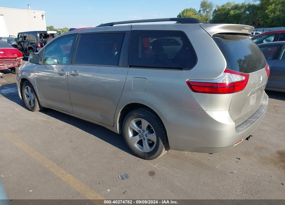2016 TOYOTA SIENNA LE 8 PASSENGER VIN: 5TDKK3DC7GS724980
