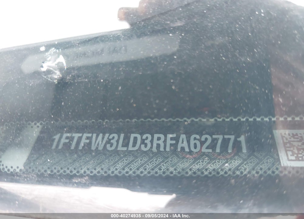 2024 FORD F-150 XLT VIN: 1FTFW3LD3RFA62771