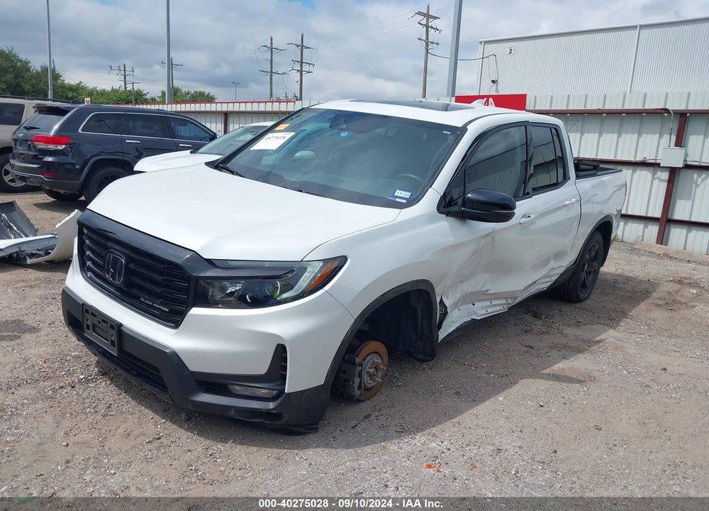 2022 HONDA RIDGELINE BLACK EDITION VIN: 5FPYK3F83NB000179