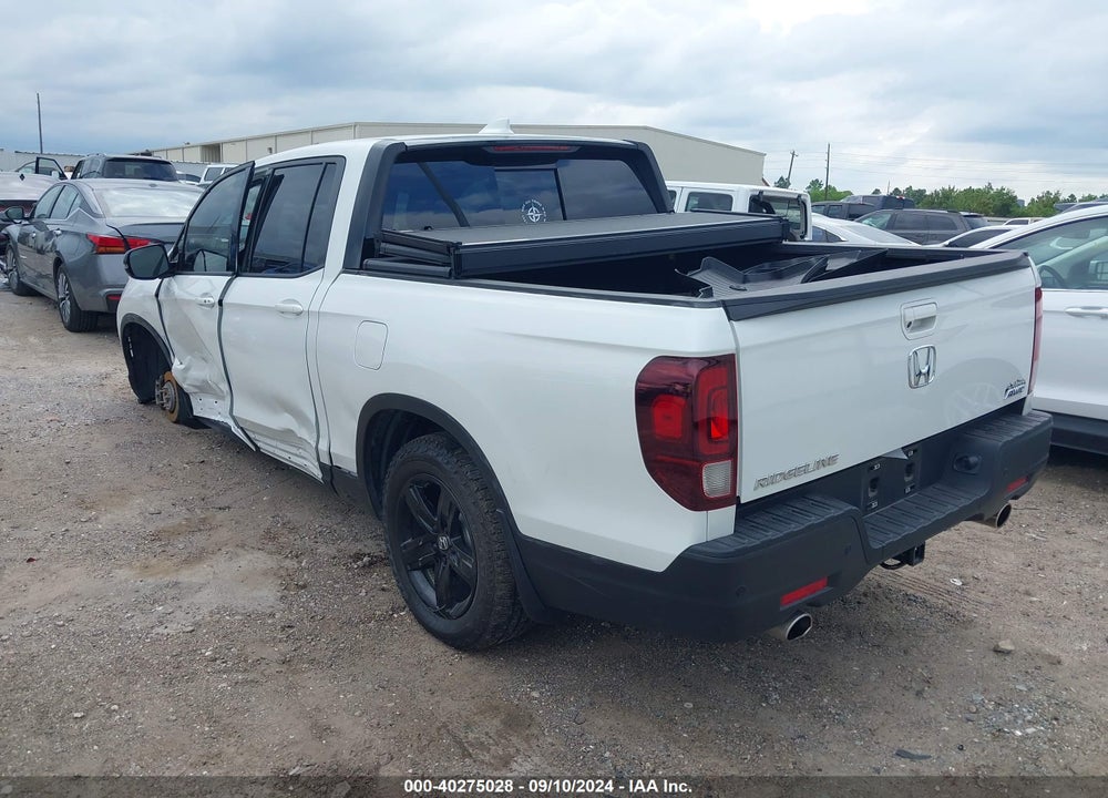 2022 HONDA RIDGELINE BLACK EDITION VIN: 5FPYK3F83NB000179