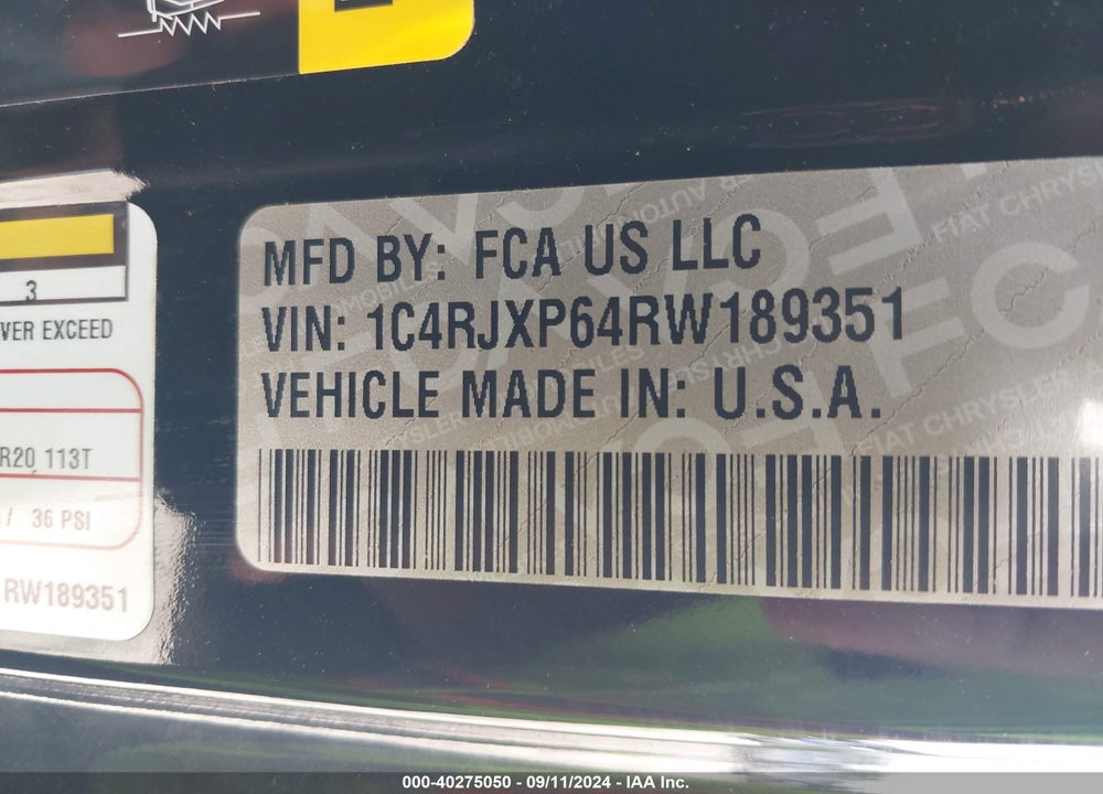 2024 JEEP WRANGLER 4XE SAHARA 4XE VIN: 1C4RJXP64RW189351