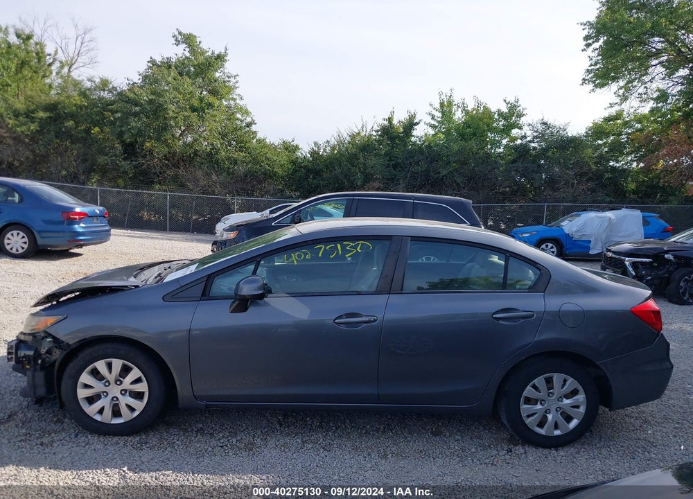 2012 HONDA CIVIC LX VIN: 19XFB2F54CE091644