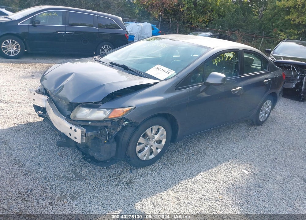 2012 HONDA CIVIC LX VIN: 19XFB2F54CE091644
