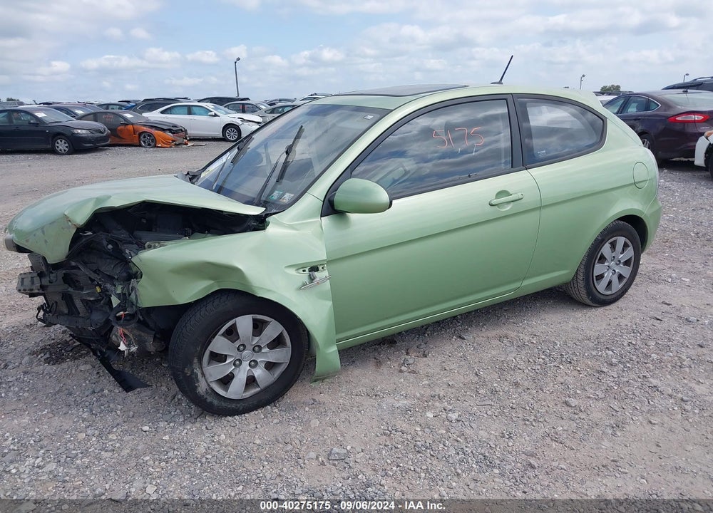 2008 HYUNDAI ACCENT GS VIN: KMHCM36C78U093801