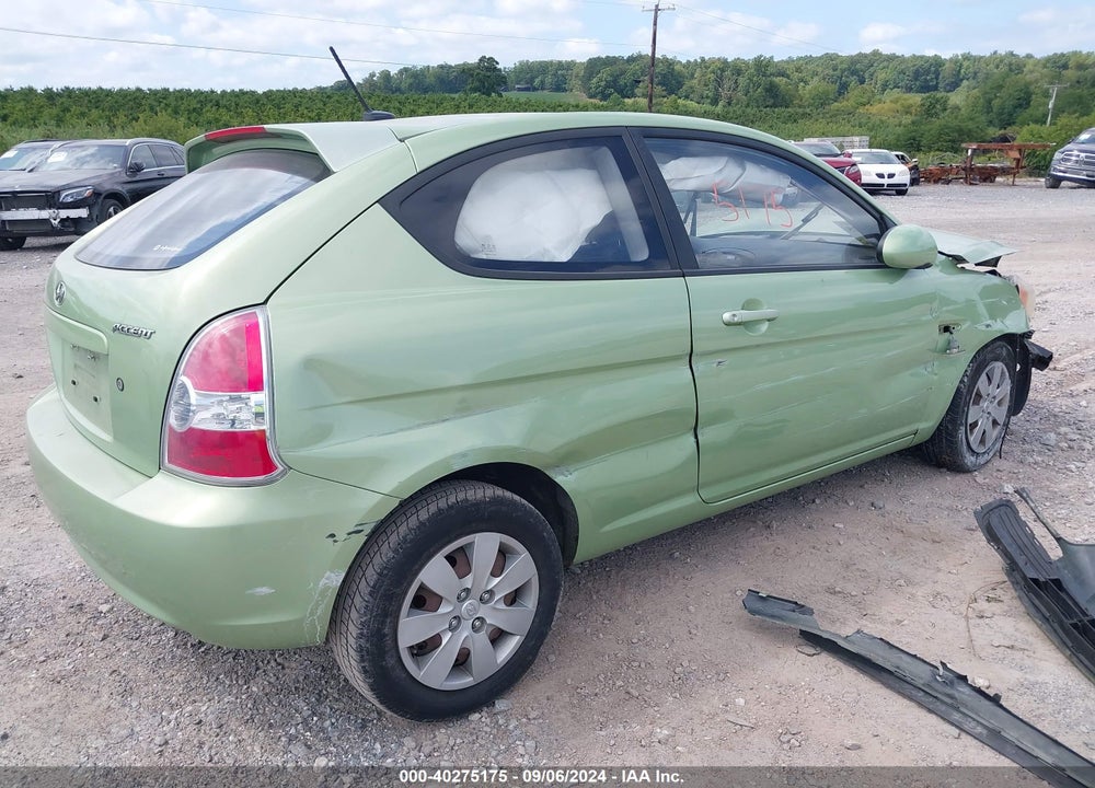 2008 HYUNDAI ACCENT GS VIN: KMHCM36C78U093801