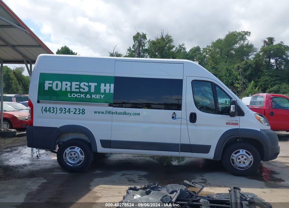 2018 RAM PROMASTER 1500 HIGH ROOF 136 WB VIN: 3C6TRVBG1JE124191