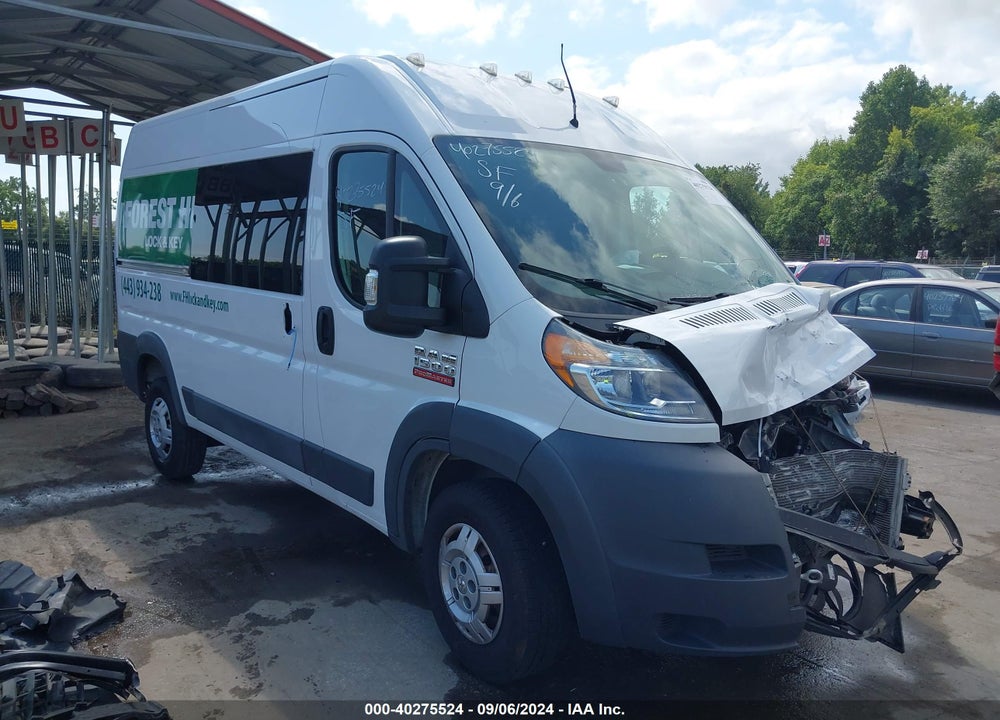 2018 RAM PROMASTER 1500 HIGH ROOF 136 WB VIN: 3C6TRVBG1JE124191