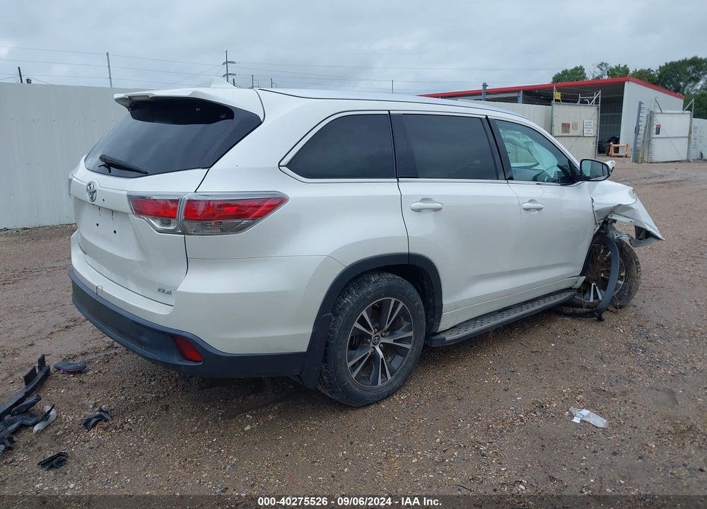 2016 TOYOTA HIGHLANDER XLE V6 VIN: 5TDKKRFH0GS123048