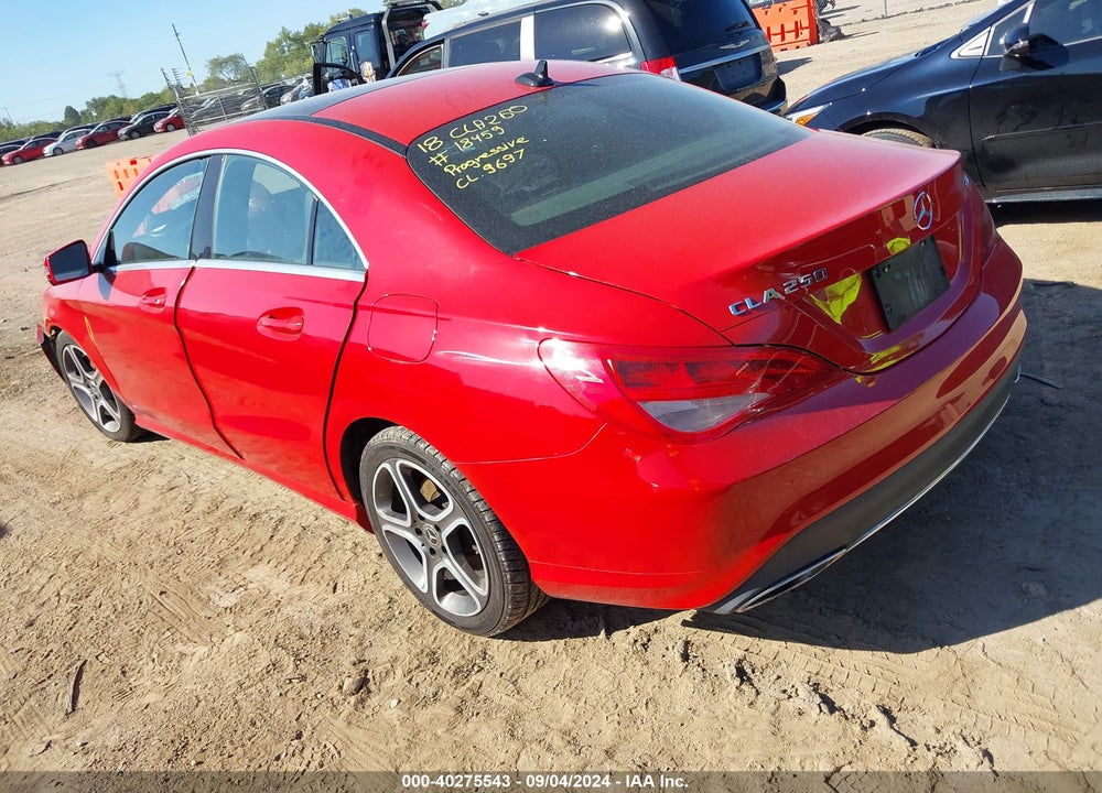 2018 MERCEDES-BENZ CLA 250 4MATIC VIN: WDDSJ4GB9JN555138