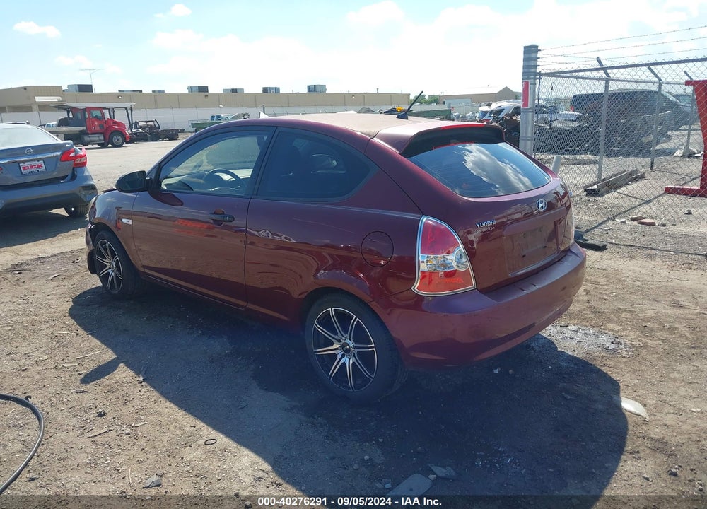 2007 HYUNDAI ACCENT GS VIN: KMHCM36C67U041770