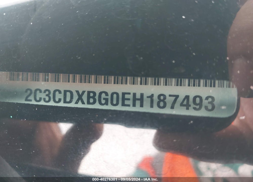 2014 DODGE CHARGER SE VIN: 2C3CDXBG0EH187493