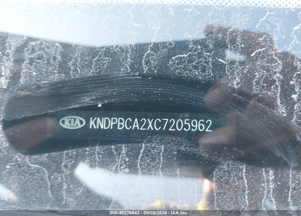 2012 KIA SPORTAGE LX VIN: KNDPBCA2XC7205962