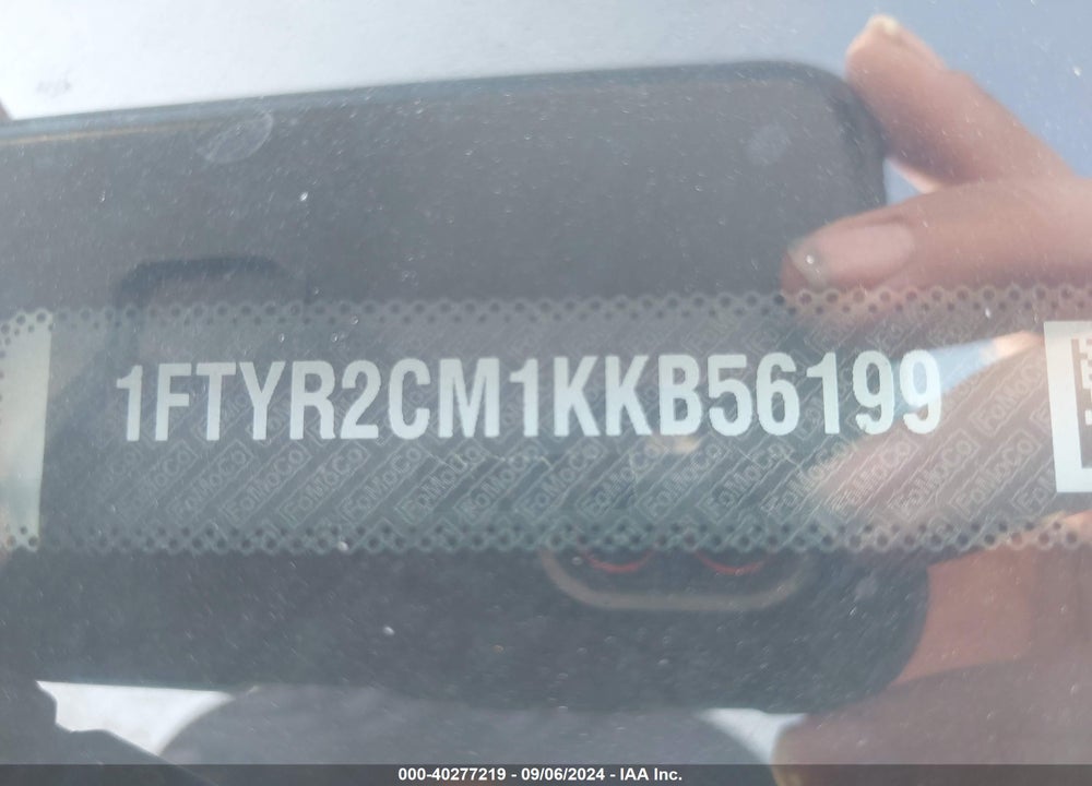 2019 FORD TRANSIT-250 VIN: 1FTYR2CM1KKB56199