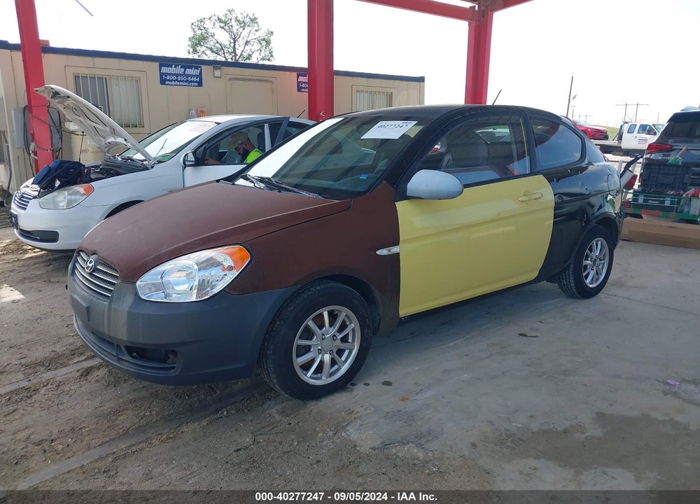 2007 HYUNDAI ACCENT GS VIN: KMHCM36C67U024953