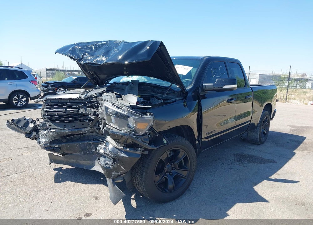 2022 RAM 1500 BIG HORN QUAD CAB 4X4 6'4 BOX VIN: 1C6RRFBG5NN287332