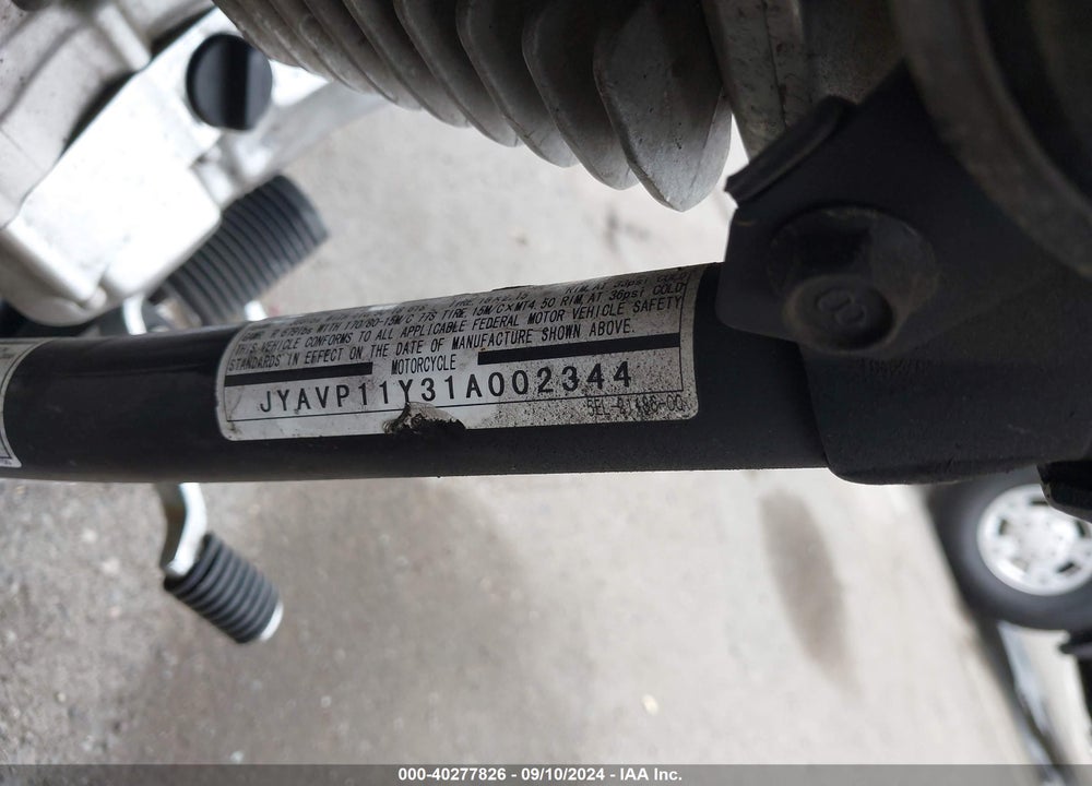 2001 YAMAHA XVS1100 VIN: JYAVP11Y31A002344