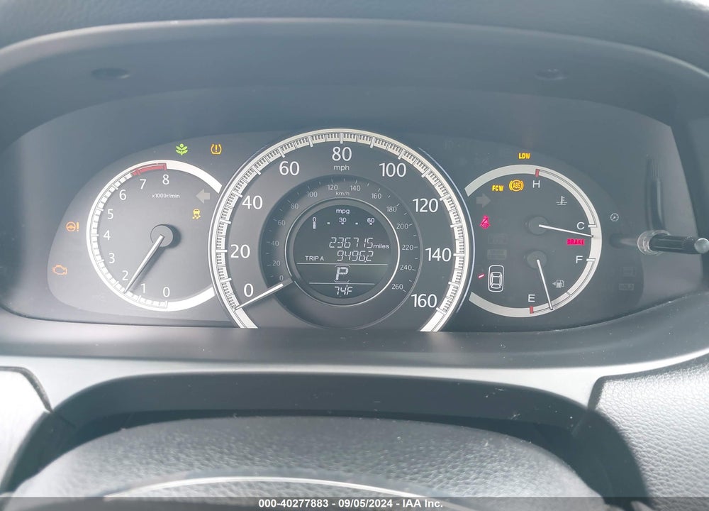 2013 HONDA ACCORD EX-L VIN: 1HGCR2F81DA062584