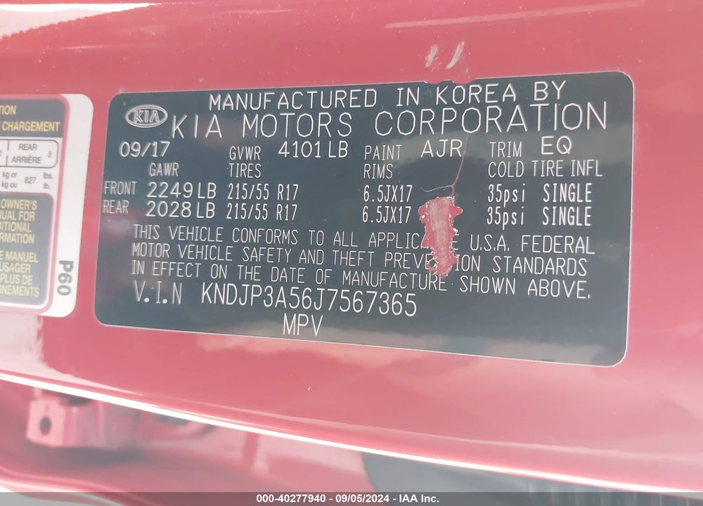 2018 KIA SOUL VIN: KNDJP3A56J7567365