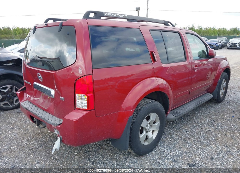 2007 NISSAN PATHFINDER SE VIN: 5N1AR18W67C607890