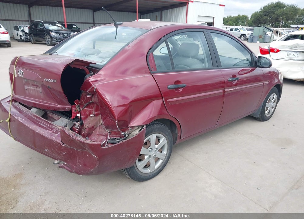 2009 HYUNDAI ACCENT GLS VIN: KMHCN46C89U357273