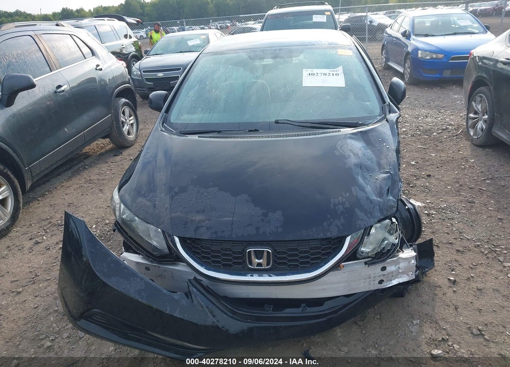 2013 HONDA CIVIC LX VIN: 19XFB2F55DE081660