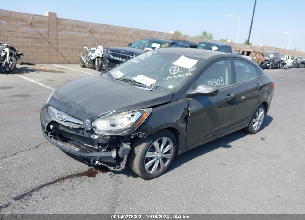 2013 HYUNDAI ACCENT GLS VIN: KMHCU4AE2DU378009