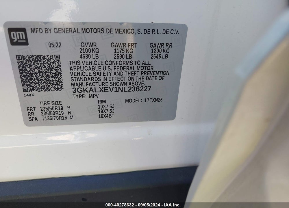 2022 GMC TERRAIN AWD DENALI VIN: 3GKALXEV1NL236227