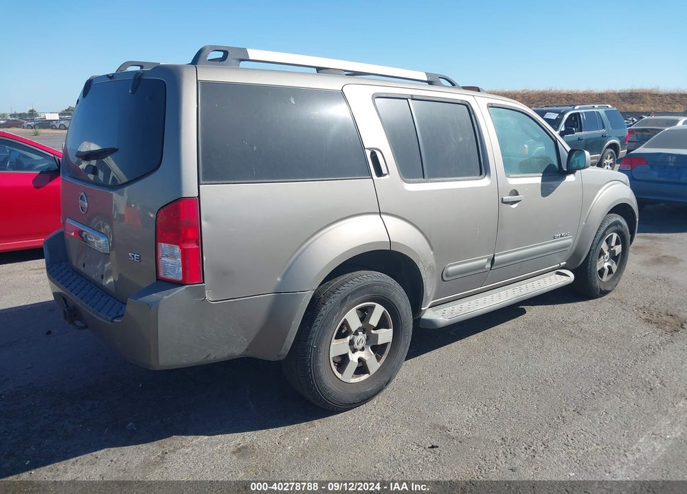 2005 NISSAN PATHFINDER SE OFF ROAD VIN: 5N1AR18W55C761584