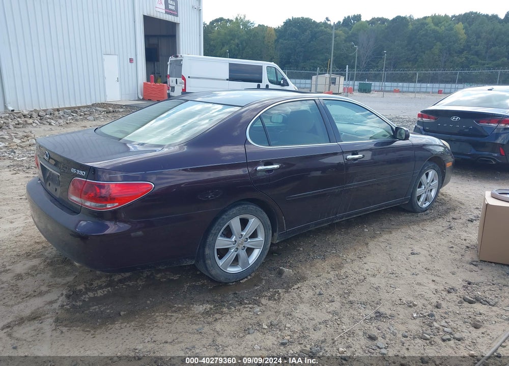 2005 LEXUS ES 330 VIN: JTHBA30G155093088