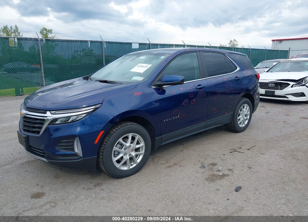 2022 CHEVROLET EQUINOX AWD LT VIN: 3GNAXUEV2NL283613