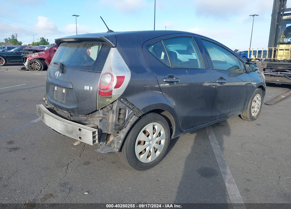 2012 TOYOTA PRIUS C ONE VIN: JTDKDTB31C1503606