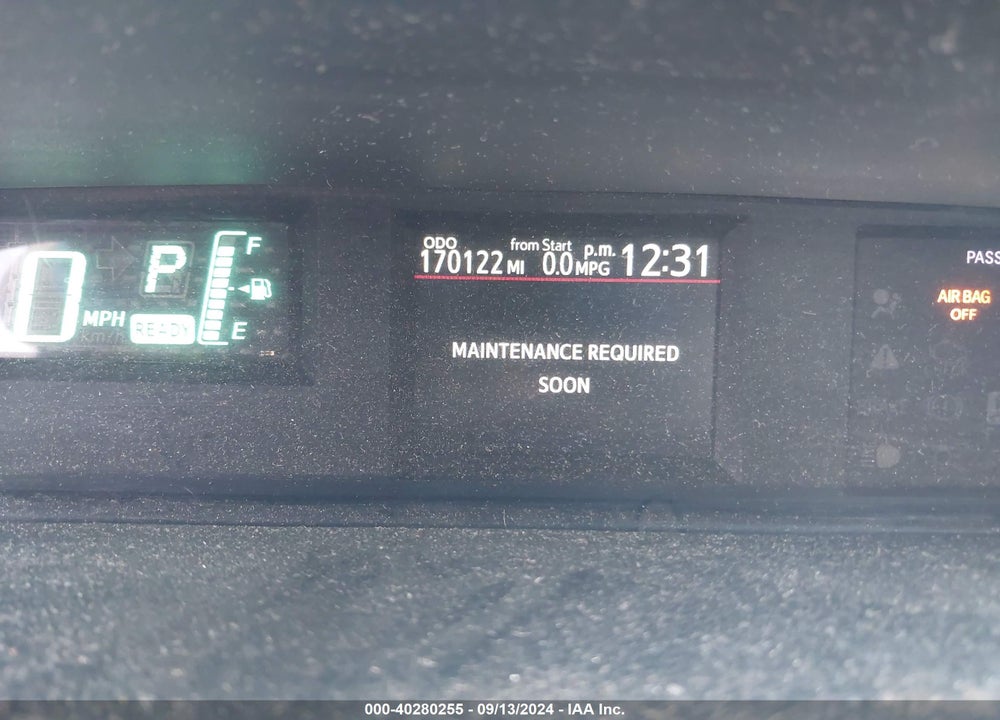 2012 TOYOTA PRIUS C ONE VIN: JTDKDTB31C1503606