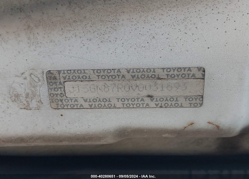 1997 TOYOTA 4RUNNER SR5 V6 LIMITED VIN: JT3GN87R0V0031893