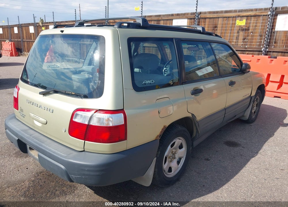 2002 SUBARU FORESTER L VIN: JF1SF63542G733041