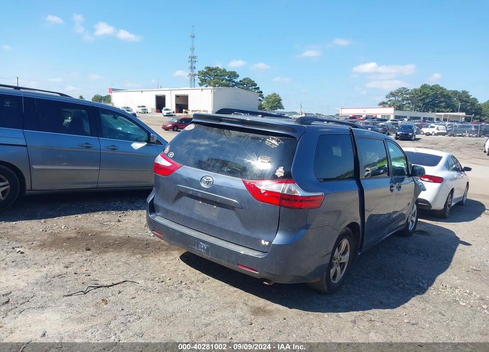 2016 TOYOTA SIENNA LE 8 PASSENGER VIN: 5TDKK3DC4GS754843