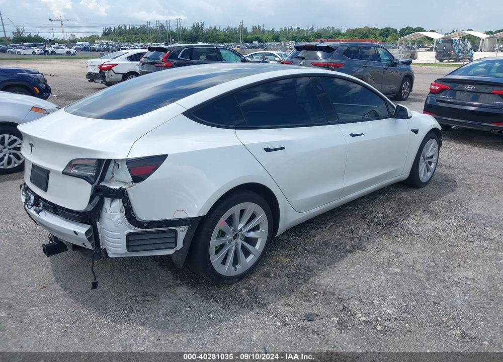 2022 TESLA MODEL 3 REAR-WHEEL DRIVE VIN: 5YJ3E1EA1NF312276