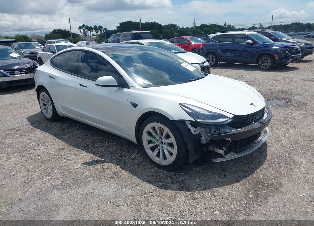 2022 TESLA MODEL 3 REAR-WHEEL DRIVE VIN: 5YJ3E1EA1NF312276