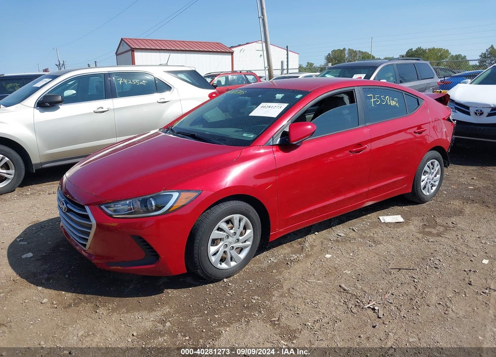 2017 HYUNDAI ELANTRA SE VIN: KMHD74LF4HU065308