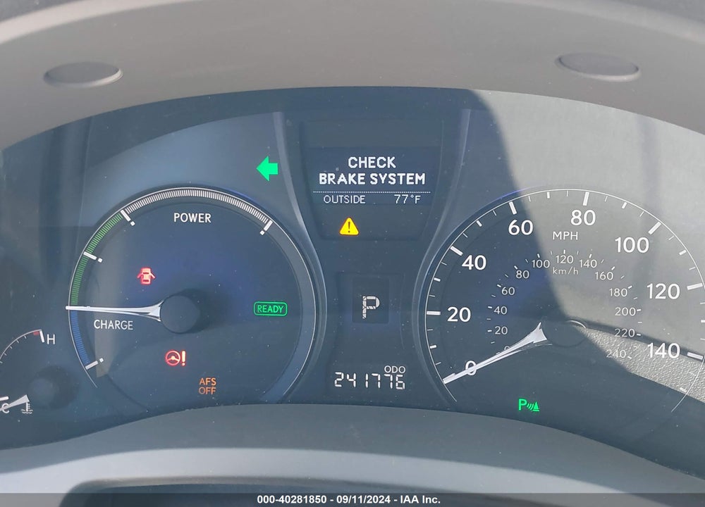 2010 LEXUS RX 450H VIN: JTJBC1BA7A2413855