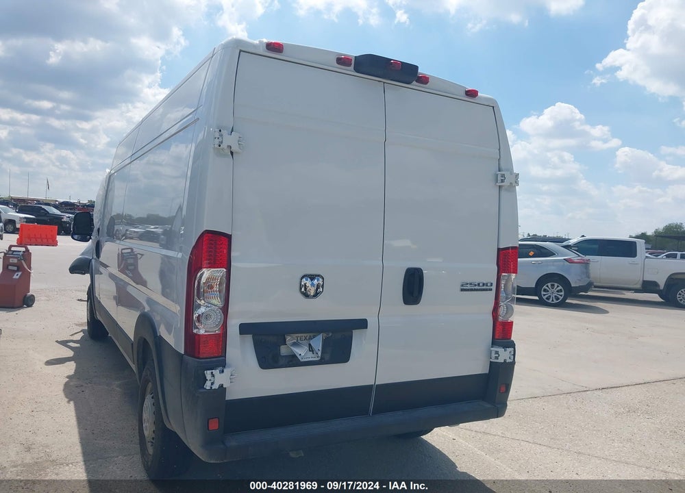 2024 RAM PROMASTER 2500 TRADESMAN HIGH ROOF 159 WB W/PASS SEAT VIN: 3C6LRVDG7RE136984