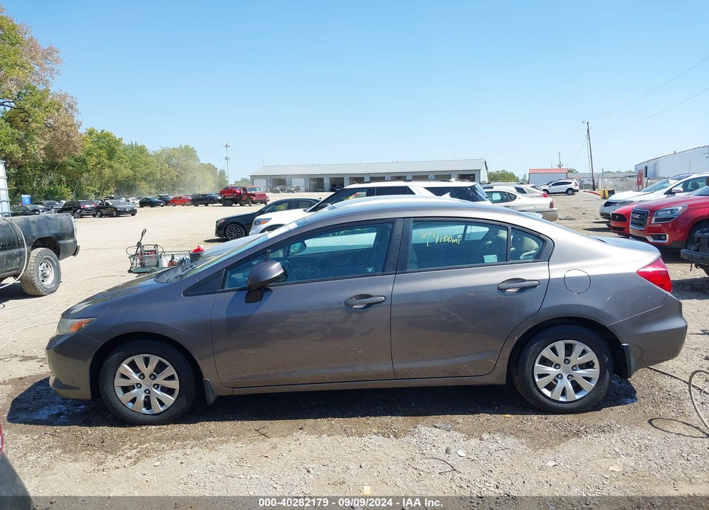 2012 HONDA CIVIC LX VIN: 19XFB2F53CE092641