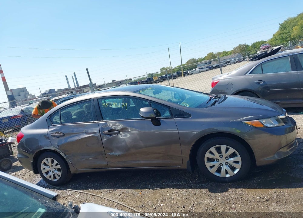 2012 HONDA CIVIC LX VIN: 19XFB2F53CE092641