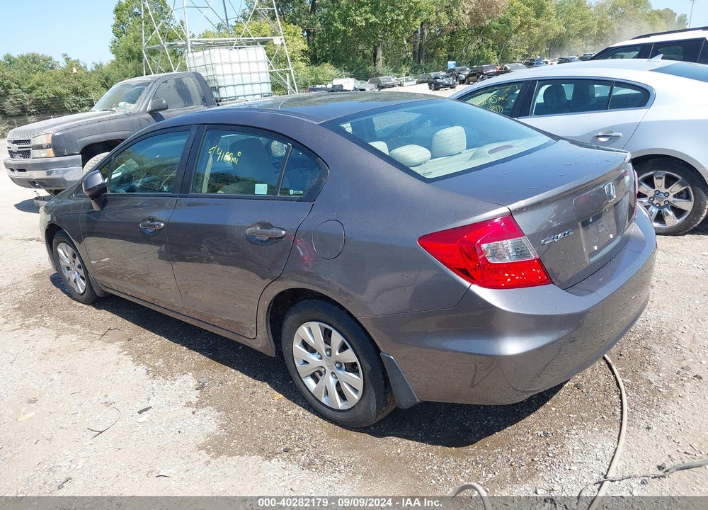 2012 HONDA CIVIC LX VIN: 19XFB2F53CE092641