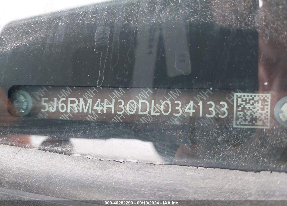 2013 HONDA CR-V LX VIN: 5J6RM4H30DL034133
