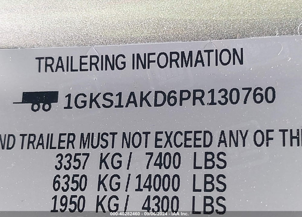 2023 GMC YUKON 2WD SLE VIN: 1GKS1AKD6PR130760