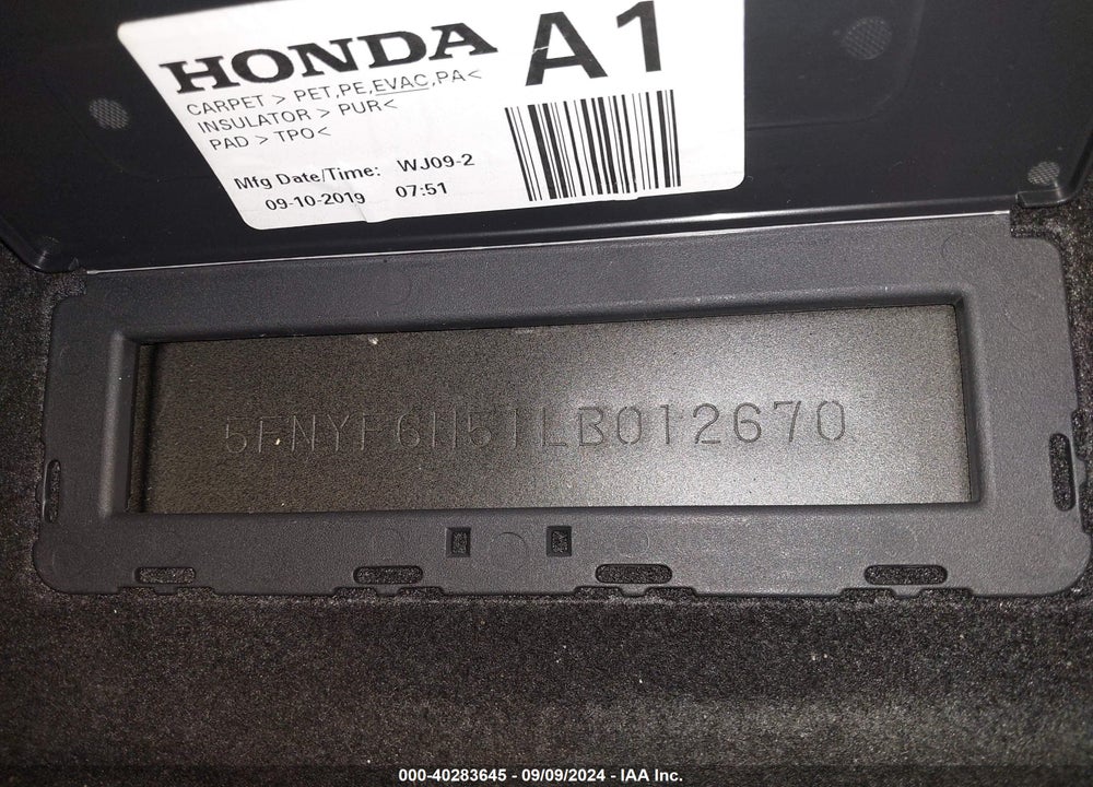 2020 HONDA PILOT AWD EX-L VIN: 5FNYF6H51LB012670