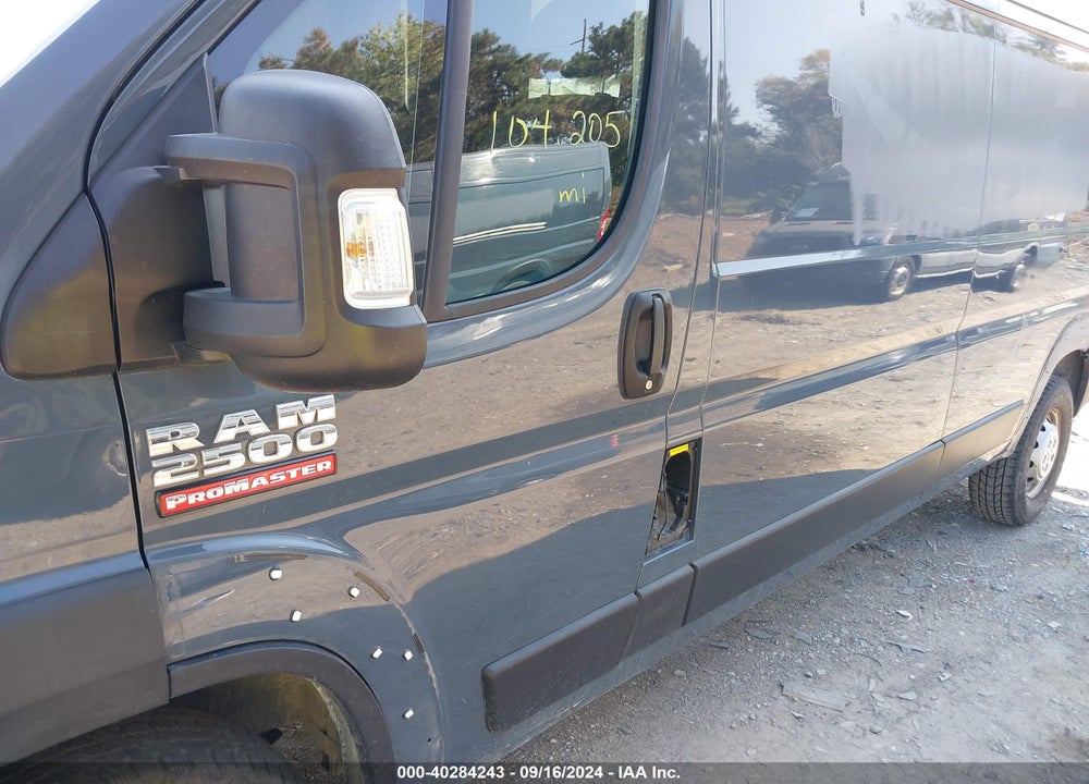 2019 RAM PROMASTER 2500 HIGH ROOF 159 WB VIN: 3C6TRVDG0KE519087